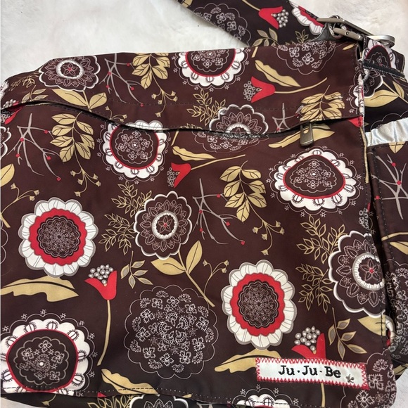 Ju-Ju-Be Black and Red Floral Diaper Bag - Picture 3 of 7